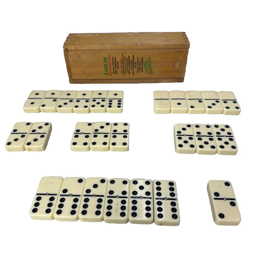 Vintage White Bakelite Dominoes 26 Dominoes Incomplete Set 4c